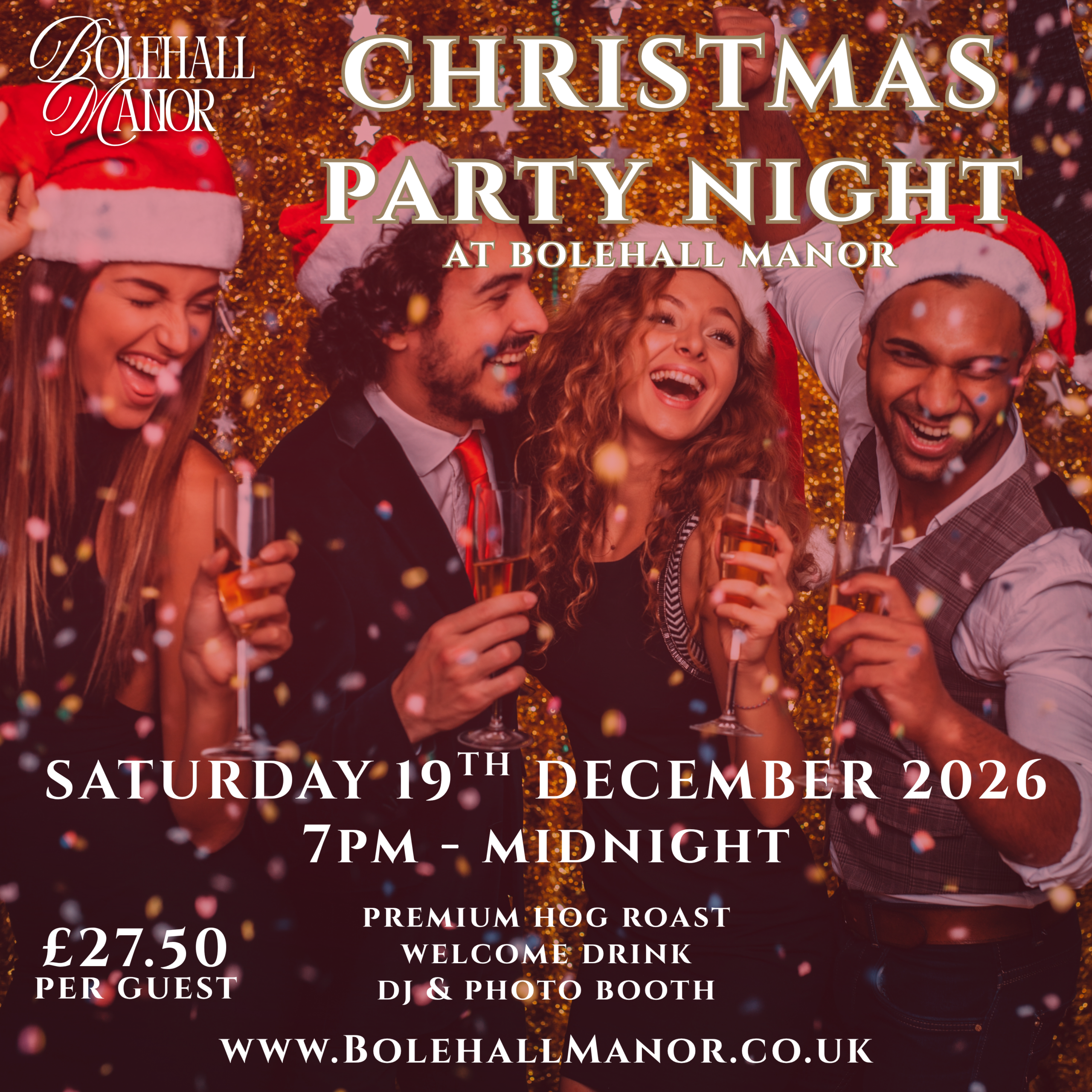 Christmas Party Night At Bolehall Manor